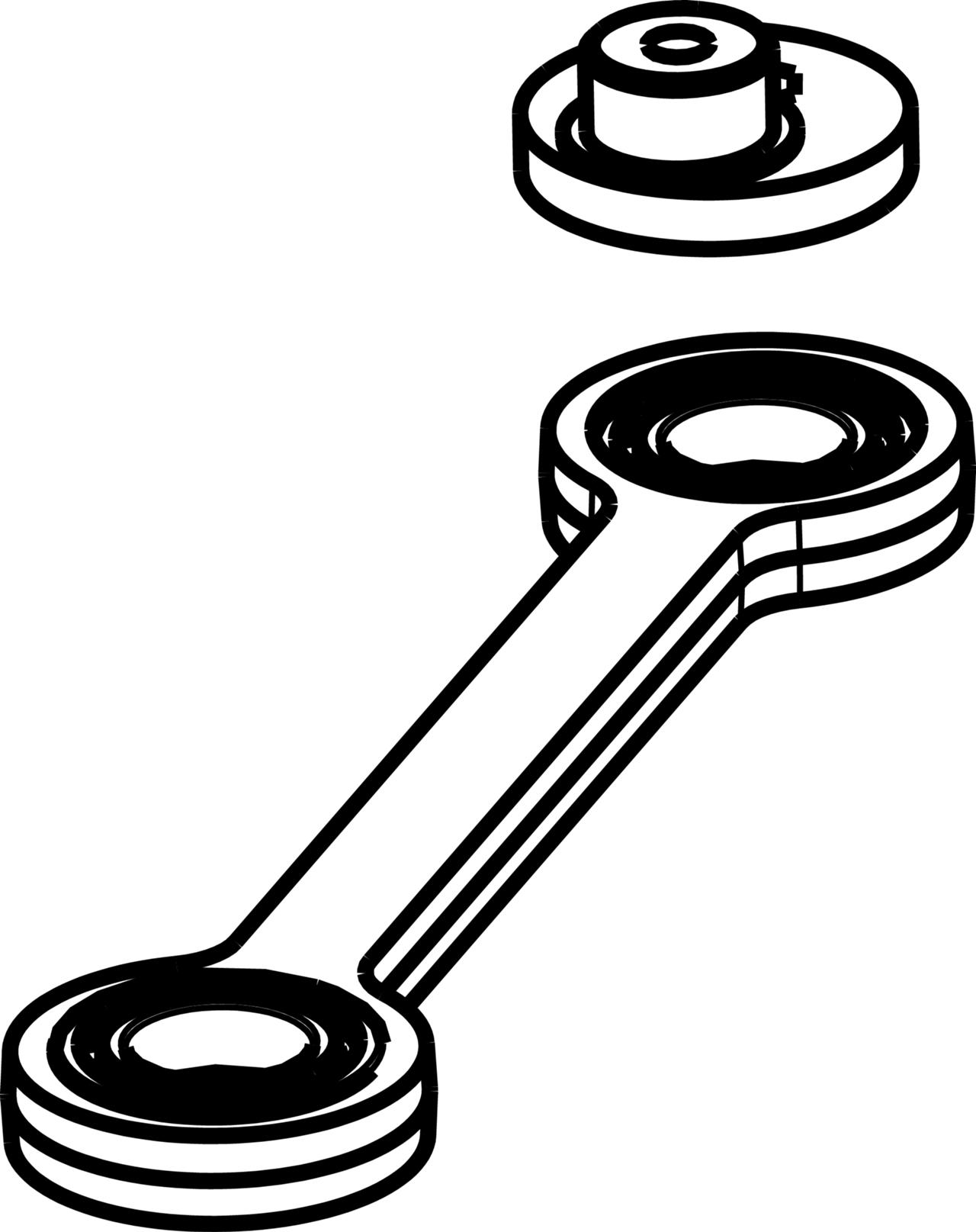 Connecting rod with bearing inc