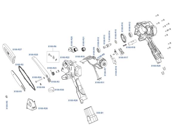 X100 - CORDLESS 100mm chain pruner