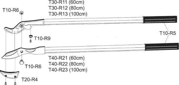 T-REX - T40 - Direct curved anvil branch-cutters